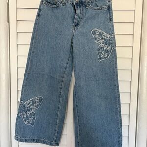 GAP Blue Flare Jeans with Butterfly Accents